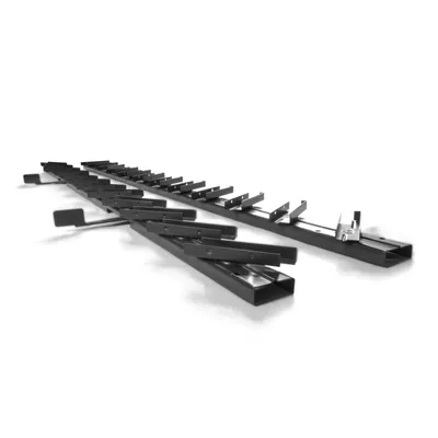 Immagine prodotto di Sistema di ferramenta per la protezione solare del giardino Prestige Ostaszewska per 11 lamelle | 100 cm | Nero | Set per tende e tapparelle | Acciaio zincato