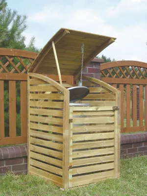 Produktbild von Mülltonnen-Unterstellbox Clematis - Abmessung: 80 x 80 x 125 cm (B x T x H)
