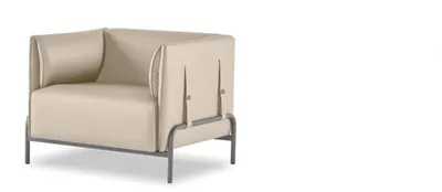 Produktbild von Sessel Beige Einfarbig Muster Arbeitszimmer Modern Design Stil Wohnzimmer