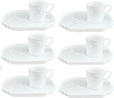 Immagine prodotto di Schäfer Set da 12 pezzi per caffè espresso con piattini da 100 ml motivo 3