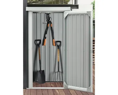 Immagine prodotto di Casetta da giardino Premium in metallo 98 x 81 x 180 cm zincata