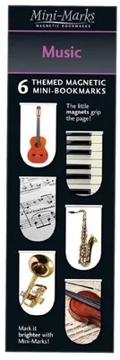 Immagine prodotto di Segnalibri magnetici Musica 6 pezzi