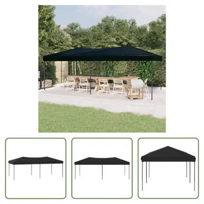 Image de The Living Store Tente de réception pliante noire 3x6 m