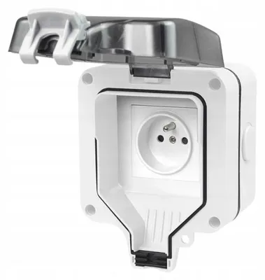Image de Prise Étanche ADELID Électrique Blanche IP66 16A