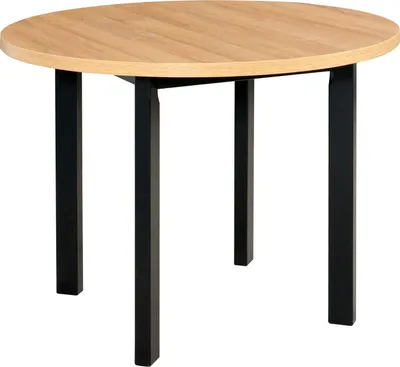Produktbild von Esstisch Poli 2 aus Buchenholz und Laminat, schwarz, 100x100x76 cm