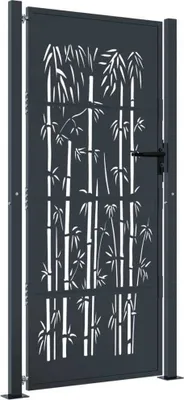 Zdjęcie produktu dla VIDAXL-Anschluss mit Bamboo-Design 105x180 cm Stahl Anthrazitfarben