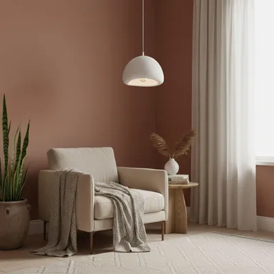 Immagine prodotto di Opviq, lampadario di alta qualità, struttura in metallo, calotta in fibra di vetro, 40 x 38 x 25 cm, altezza regolabile da 35 a 115 cm, attacco E27, IP20, design elegante e moderno in bianco.