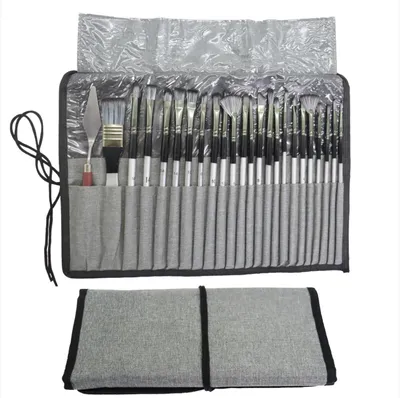 Imagen del producto de Juego de 24 pinceles para pintura acrílica y materiales de arte