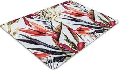 Obrázok produktu pre Podlahová ochranná podložka - Ochranná podložka pod stoličku - Podlahová podložka - 120x90 cm - Pastelové kvety