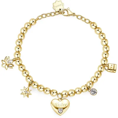 Produktbild von Sestra Chakra Charms vergoldet Kugel Armreif BHKB168