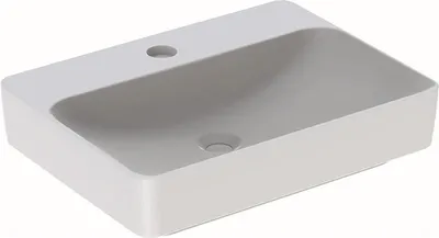 Zdjęcie produktu dla Geberit VariForm umywalka nablatowa prostokątna, 600 x 450 mm, z otworem na baterię, bez przelewu, biała