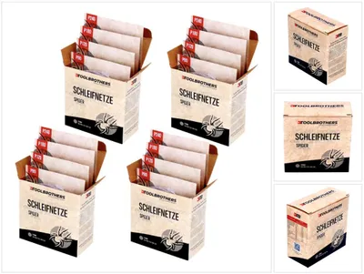 Obrázok produktu pre Toolbrothers SPIDER brúsna súprava brúsna sieťka 4 balenia 160x brúsna sieťka 125mm suchý zips 40x P80 / P120 / P180 / 240 každá na tvrdé drevo, mäkké drevo, lak, kameň, oceľ, hliník, dyha