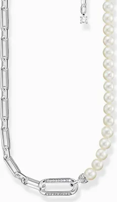 Produktbild von THOMAS SABO Kette "Glieder und Perlen" Silber KE2109-167-14-