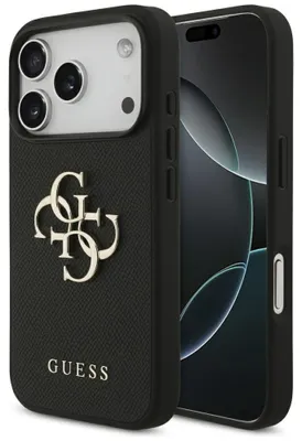 Immagine prodotto di Etui Guess Grained Big 4G & Classic Logo Na Iphone 17 Pro - Czarne