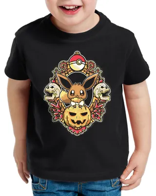 Produktbild von style3 Eevee Halloween T-Shirt für Kinder