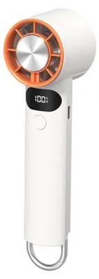 Productafbeelding van INF Draagbare ventilator met 5 snelheden, ABS + roestvrij staal, 4,6 x 4,1 x 17 cm, wit