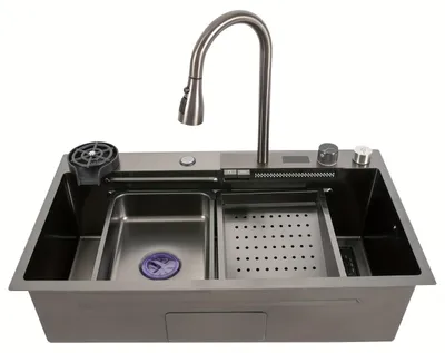 Immagine prodotto di Lavello da cucina - Vasca di scarico - Lavandino - Lavabo - Vasche di scarico - Acciaio inossidabile 201 - Dimensioni: circa 80x46x20 cm
