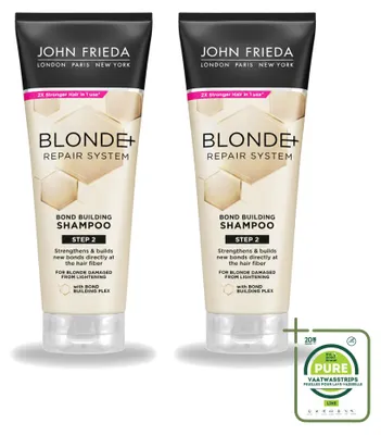 Produktbild von 2 x John Frieda Blonde+ Repair Bond Building Shampoo - 250 ml - Großpackung - 2 Stücke