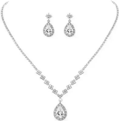 Zdjęcie produktu dla Zestaw Emiliana - Elegancka Biżuteria Srebrna z Kryształami KP29232
