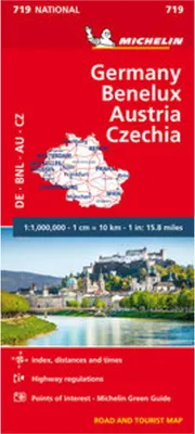 Productafbeelding van Germany, Benelux, Austria, Czech Republic - Michelin National Map 719