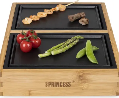 Produktbild von Princess 104040 Dinner4All Pure, Bambus, Schwarz, Bambus, 4 Person(en), Type F (CEE 7/4), 2 m,