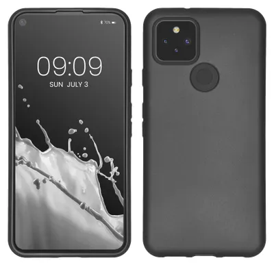 Produktbild von kwmobile Handyhülle für Google Pixel 5 Hülle - Silikon Case metallisch schimmernd - Schutzhülle Cover - Metallic Grau