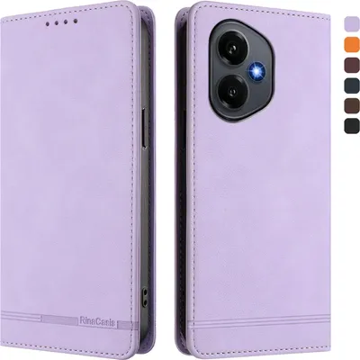 Image de Etui pour Honor 400, étui rétro en cuirPolyuréthaneavec support et fentes pour cartes Violet