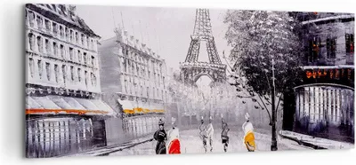 Produktbild von Bild auf Leinwand - Leinwandbild - Architektur Paris Eiffle Frankreich - 100x40cm - Wand Bild - Wanddeko - Leinwanddruck - Bilder - Kunstdruck - Leinwand bilder - Wandkunst - AB100x40-2961