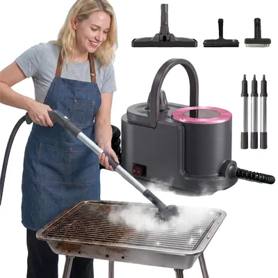 Immagine prodotto di Pulitore a vapore portatile, 1500 W, 4,5-5,0 bar, serbatoio da 1,6 litri, autonomia fino a 50 minuti, riscaldamento fino a 110 °C