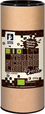 Produktbild von Kakao Trinkschokolade Criollo 100% , Kakaopulver, heiße Schokolade, Back-Kakao, 250g