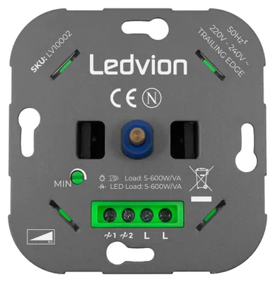 Produktbild von Ledvion LED Dimmer Schalter 600W 240V dimmbar ohne Abdeckrahmen