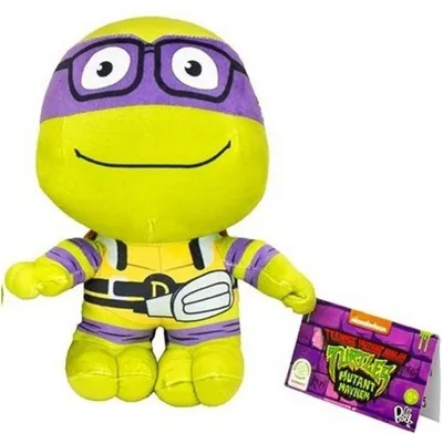 Produktbild von Teenage Mutant Ninja Turtles Donatello Plüschtier 28 cm – offiziell lizenzierte TMNT Plüschfigur Donnie in Lila – weiches Kuscheltier für Kinder und F