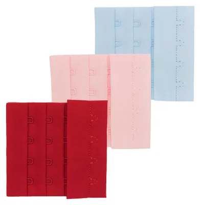 3 Paar BH-Verschluss zum annähen 70 mm 4 Reihen Dessous BH Zubehör Unterwäsche Mix 2
