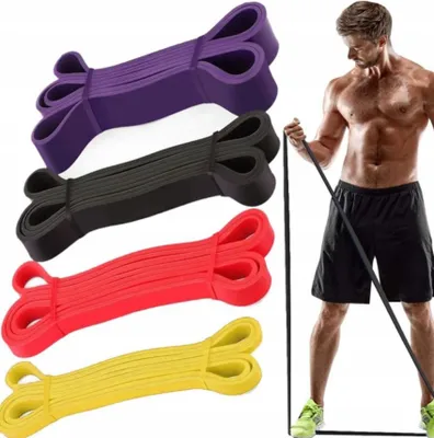 Produktbild von Fitness Widerstandsbänder Set - 4 Stück Power Bands Training