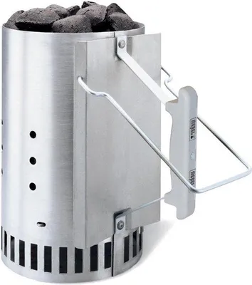 Zdjęcie produktu dla Rozpałka do brykietów do grilla 20 cm, aluminiowa, akcesoria do paleniska na węgiel drzewny