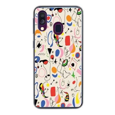 Produktbild von MuchoWow® Handyhülle Schutzhülle Hülle für Samsung Galaxy A40 Muster - Abstrakt - Kunst Silikon Softcase Handy Hülle - Handy-Tasche