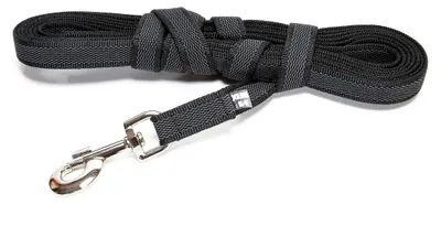 Produktbild von IDC Leine, gummiert, 20 mm x 5 m, Schwarz-Grau