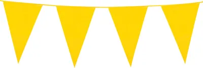 Image de Chaîne de fanions PE 20x30cm L : 10m | Jaune