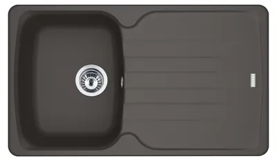 Immagine prodotto di Lavello FRANKE ANTEA AZG 611-86 in SILVER GREY con manopola eccentrica cromata / dimensioni del foro 760 x 480 mm R27 / lavello in granito