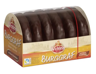 Obrázek produktu pro Wicklein Burggraf Norimberské oplatky perníkové čokoládové 200g
