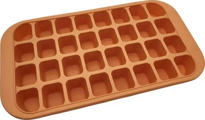 Produktbild von Jumbo Silikon Eiswürfelform Eiswürfelbereiter Eiswürfelbehälter Eiswürfelbox XXL, Farbe:orange