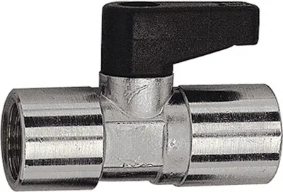 Produktbild von Riegler Mini-Kugelhahn mit Drehgriff, Messing vernickelt, Rp 1/4 IG
