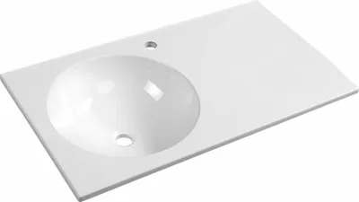 Obrázek produktu pro Umyvadlo JUNO z litého mramoru 80x47 cm, bílé, levé