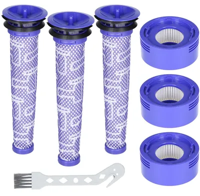 Produktbild von McFilter I 3x HEPA Filter geeignet für Dyson V8 V7 Nachmotorfilter & Vorfilter Animal Absolute Fluffy Akku Staubsauger Motorhead Ersatzteile Filter Zubehör Set, Alternative für 965661-01/967478-01