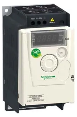 Produktbild von Schneider Electric ATV12H018M2, Schwarz, Weiß, IP20, 72 mm, 102,2 mm, 143 mm, 700 g