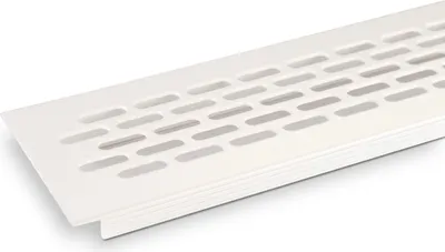Produktbild von Lüftungsgitter Lochblech 484 x 60 mm Weiß Lochgitter Stegblech