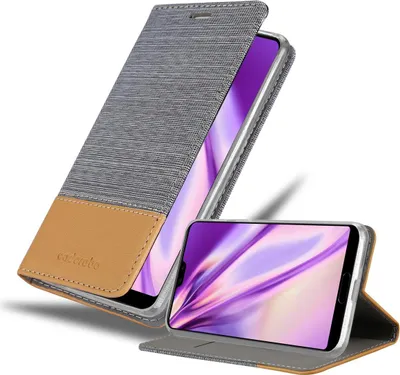 Produktbild von Cadorabo Hülle für Huawei P20 PRO / P20 PLUS Schutzhülle in Grau Handy Hülle Etui Book Case Cover