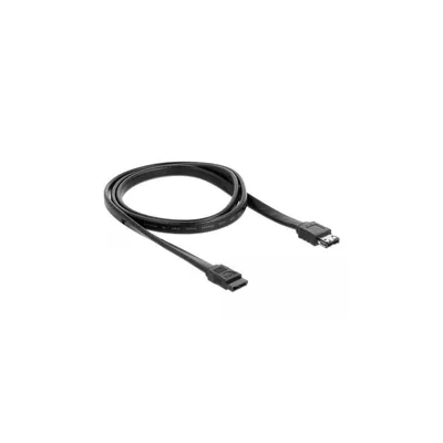 Produktbild von DeLOCK Kabel SATA 3 Gb/s Buchse > eSATA Buchse 1 m schwarz, 1 m, SATA II, SATA 7-pin, eSATA, Männlich/Männlich, Schwarz