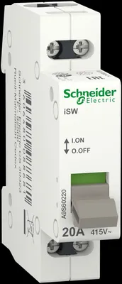 Zdjęcie produktu dla Schneider Electric A9S60220, Odłącznik, Biały, IP4X, 18 mm, 70 mm, 77 mm