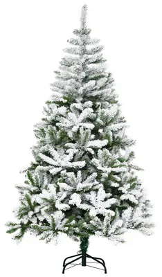 Produktbild von HOMCOM Künstlicher Weihnachtsbaum, 180 cm Christbaum mit Kunstschnee, Indoor